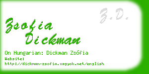 zsofia dickman business card